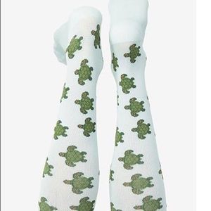 Figs Light Blue Turtle Compression Socks Size Small